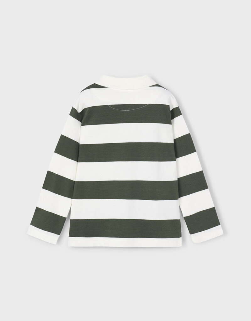Mayoral L/S Stripe Polo Olive