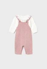 Mayoral Knit Rose Overall Set
