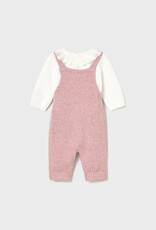 Mayoral Knit Rose Overall Set