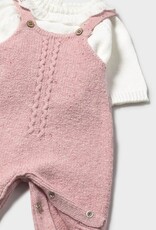 Mayoral Knit Rose Overall Set