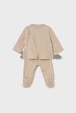Mayoral Tan 2pc Knit Pant Set w/Raccoon Applique