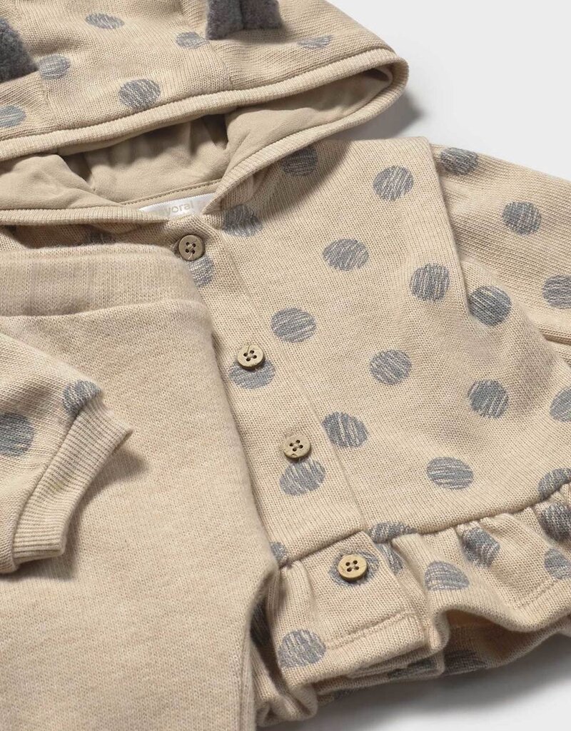 Mayoral Tan 3pc Pant Set Raccoon Print