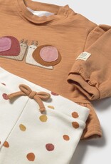 Mayoral L/S Top w/Snail Applique 2pc Set