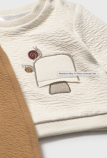 Mayoral Tan Tee/Pant Set Snail Emb
