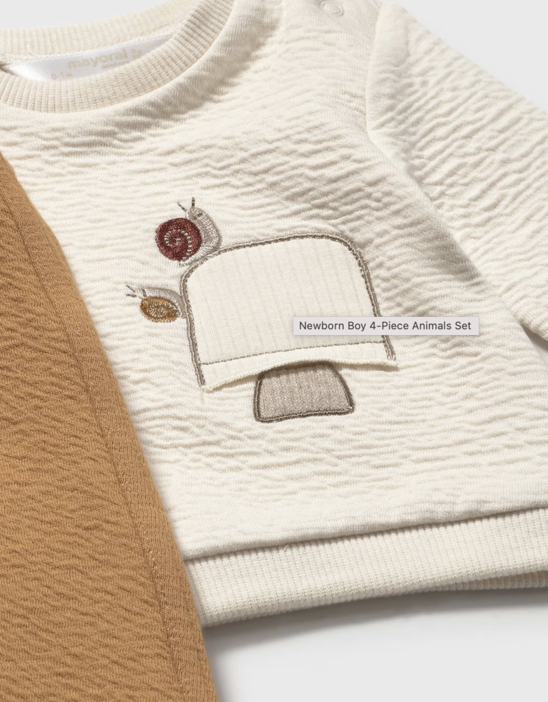 Mayoral Tan Tee/Pant Set Snail Emb