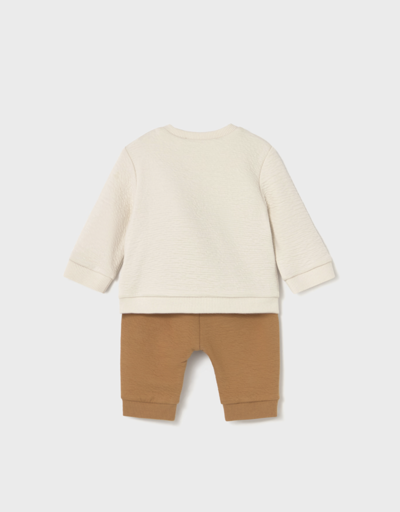 Mayoral Tan Tee/Pant Set Snail Emb