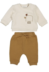 Mayoral Tan Tee/Pant Set Snail Emb