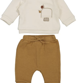 Mayoral SALE Tan Tee/Pant Set Snail Emb