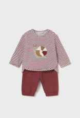 Mayoral Amber Stripe Tee/Pant Set Snail Emb