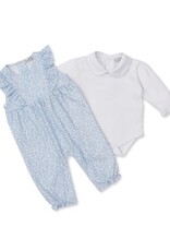 Kissy Kissy Fall in Bloom Overall  Set Lt Blue