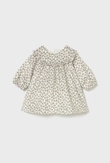 Mayoral Olive Printed Velvet Dress