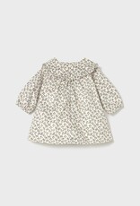 Mayoral Olive Printed Velvet Dress