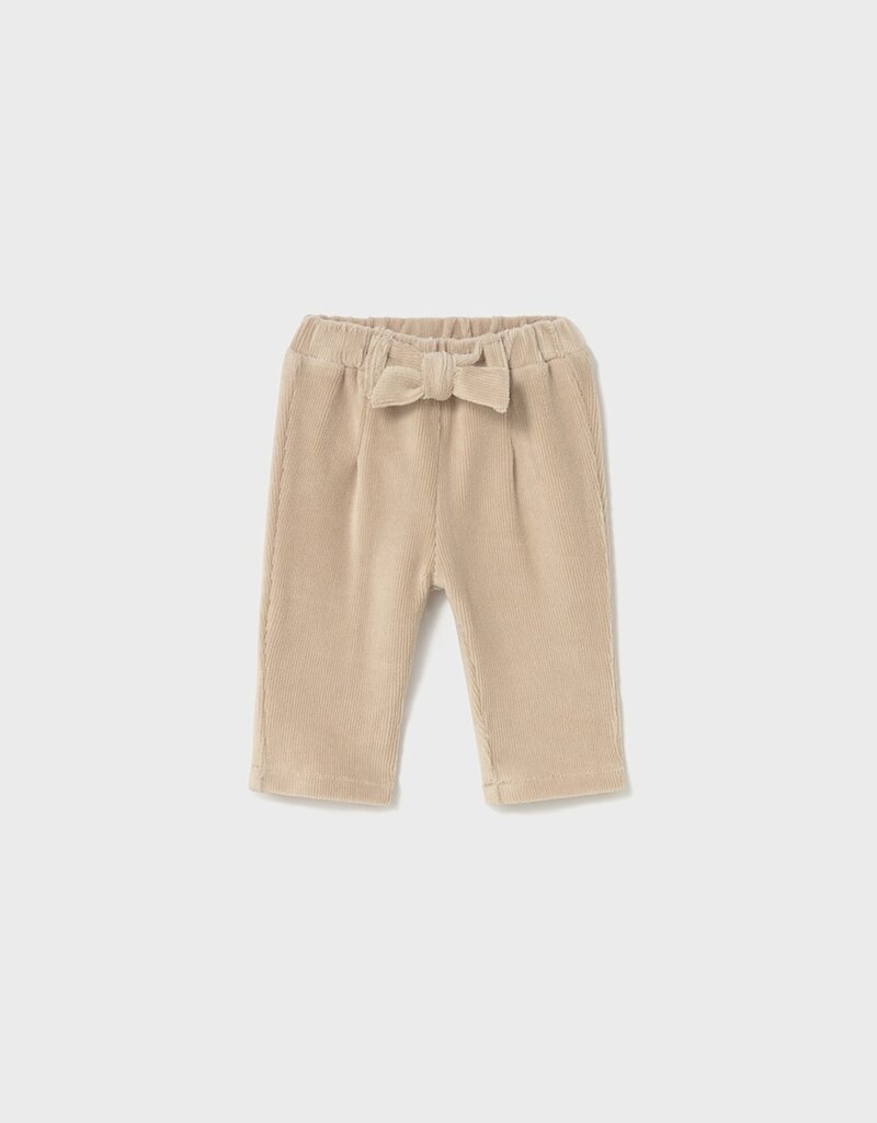 Mayoral Tan Knit Ribbed Pants