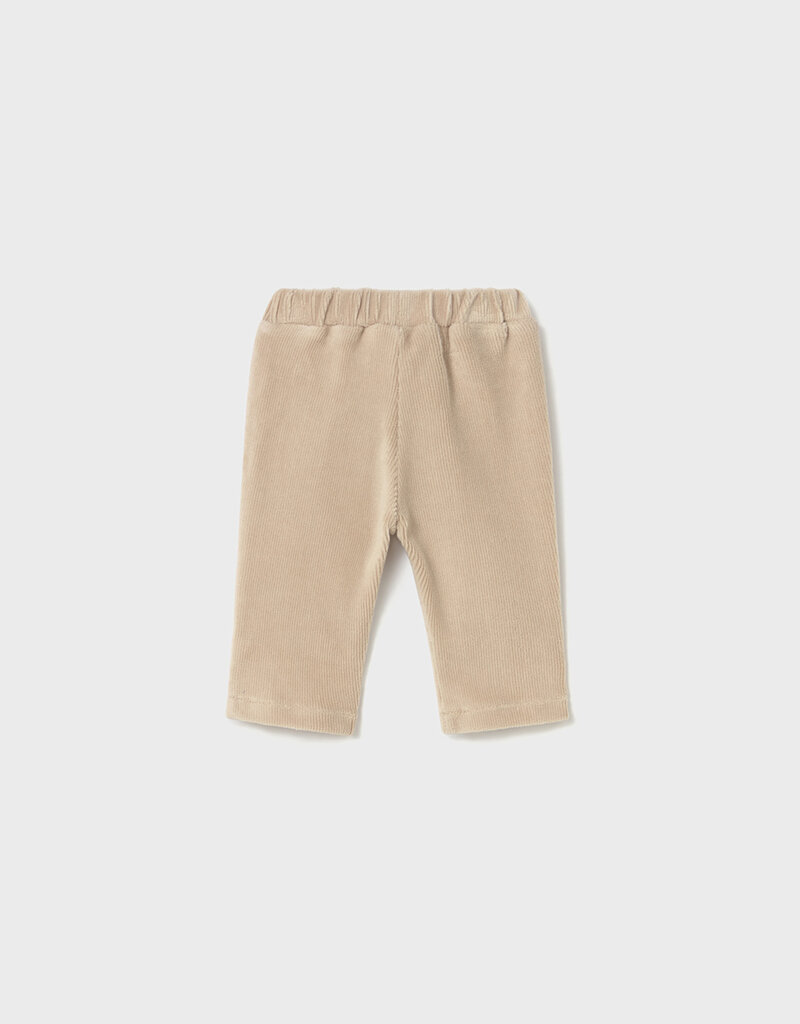 Mayoral Tan Knit Ribbed Pants