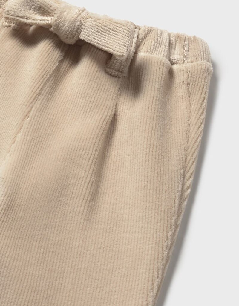 Mayoral Tan Knit Ribbed Pants