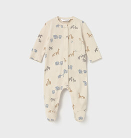 Mayoral Cream Safari Print Footie