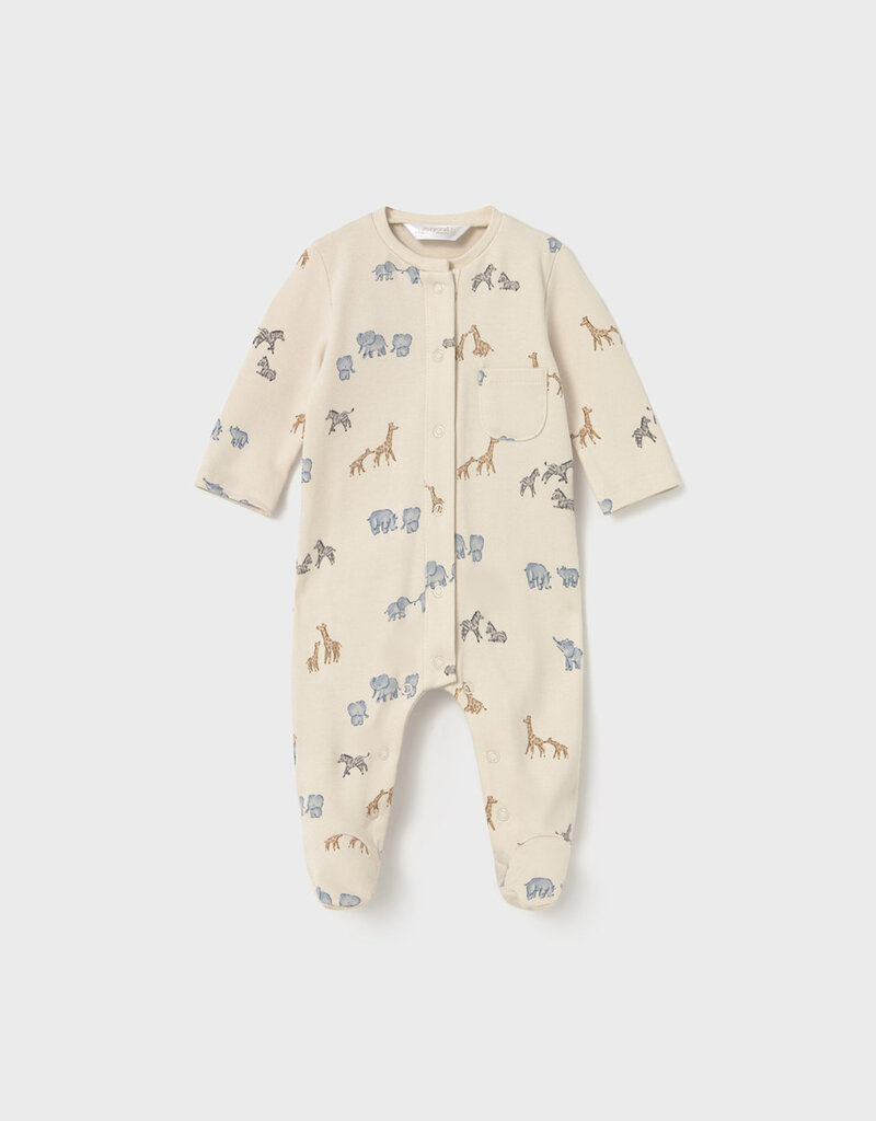Mayoral Cream Safari Print Footie