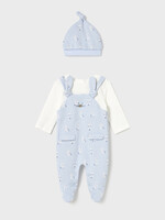 Mayoral Overall 3pc Set Bunnies Sky Blue