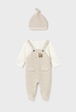 Mayoral Tan Overall 3pc Set Trains