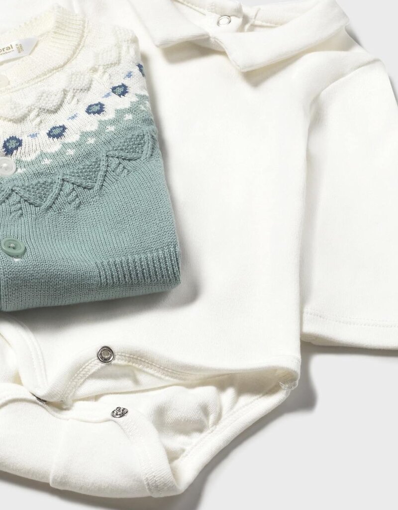 Mayoral Teal 3 pc Knit Sweater Set