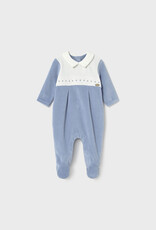 Mayoral Velour Cloud Blue Footie