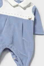 Mayoral Velour Cloud Blue Footie
