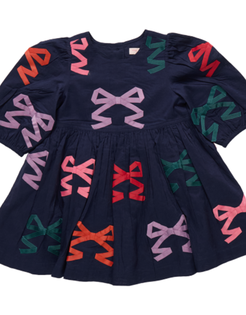 Pink Chicken brooke dress multi bow applique