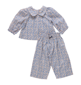 Pink Chicken baby girls dawson 2-pc set blue climbing floral