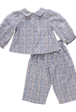 Pink Chicken baby girls dawson 2-pc set blue climbing floral