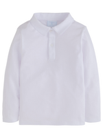 Little English SALE. Long Sleeve Polo White