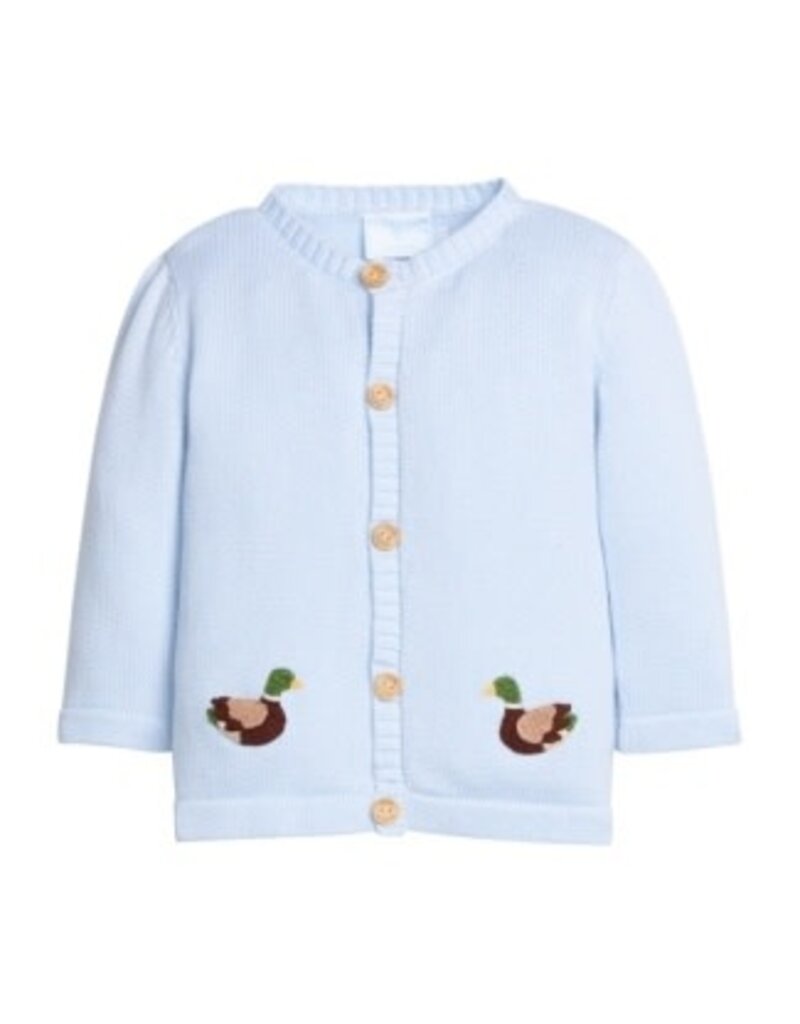 Little English Crochet Cardigan Mallard Lt Blue