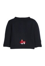 Little English Crochet Cardigan Fire Truck
