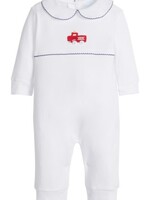 Little English SALE. Crochet Playsuit Fire Truck