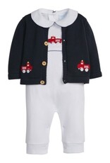 Little English Crochet Playsuit Fire Truck