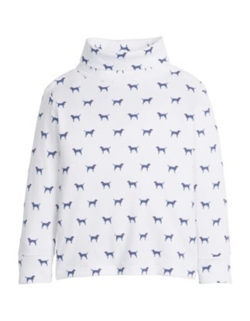 Little English Printed Turtleneck Navy Labs