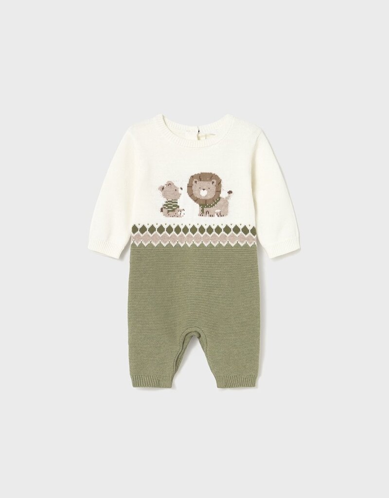 Mayoral Tricot Sage/Cream Romper