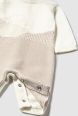 Mayoral Tricot Tan/Cream Romper