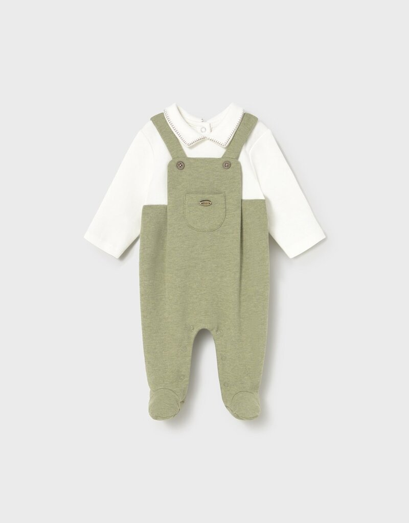 Mayoral Green 2pc Overall Footie