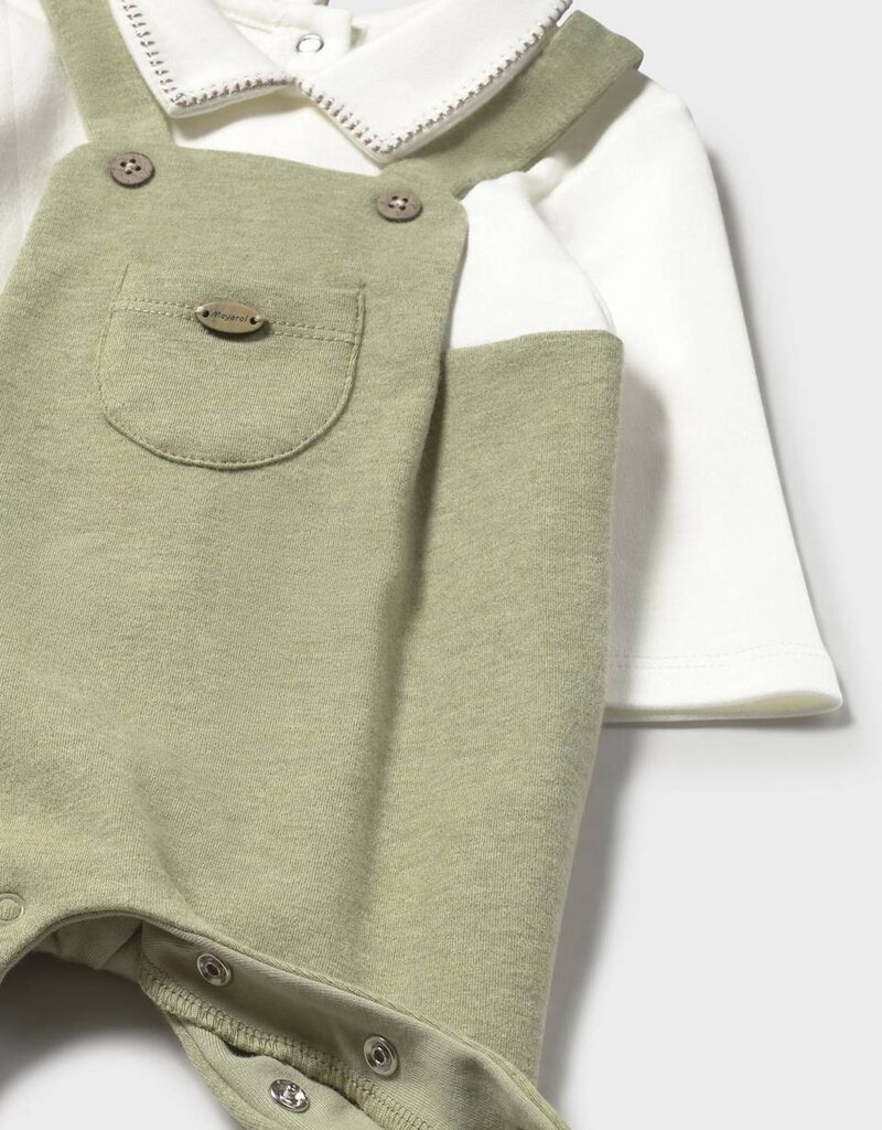 Mayoral Green 2pc Overall Footie