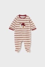 Mayoral Velour Cayena Stripe Footie