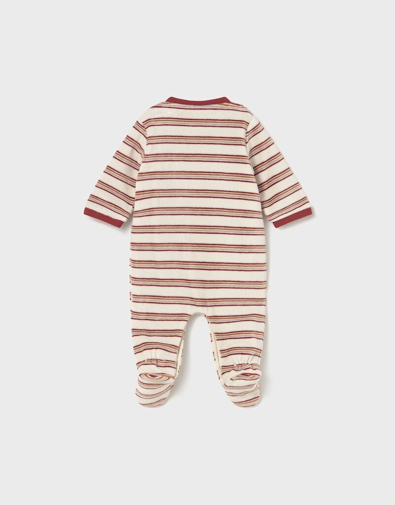 Mayoral Velour Cayena Stripe Footie