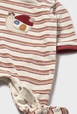 Mayoral Velour Cayena Stripe Footie