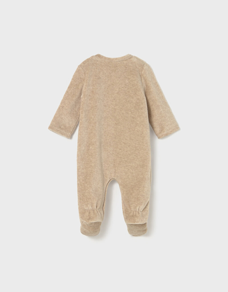 Mayoral Racoon Applique Footie Tan