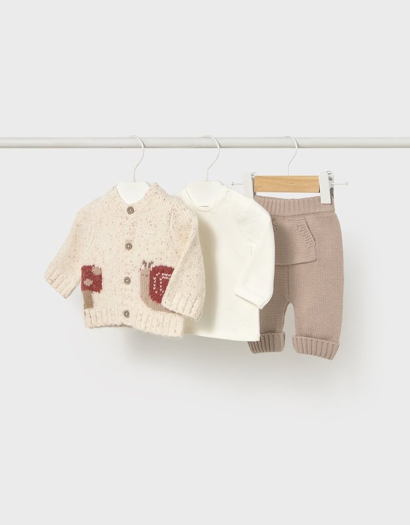 Mayoral Snail Sweater 3pc Pant Set