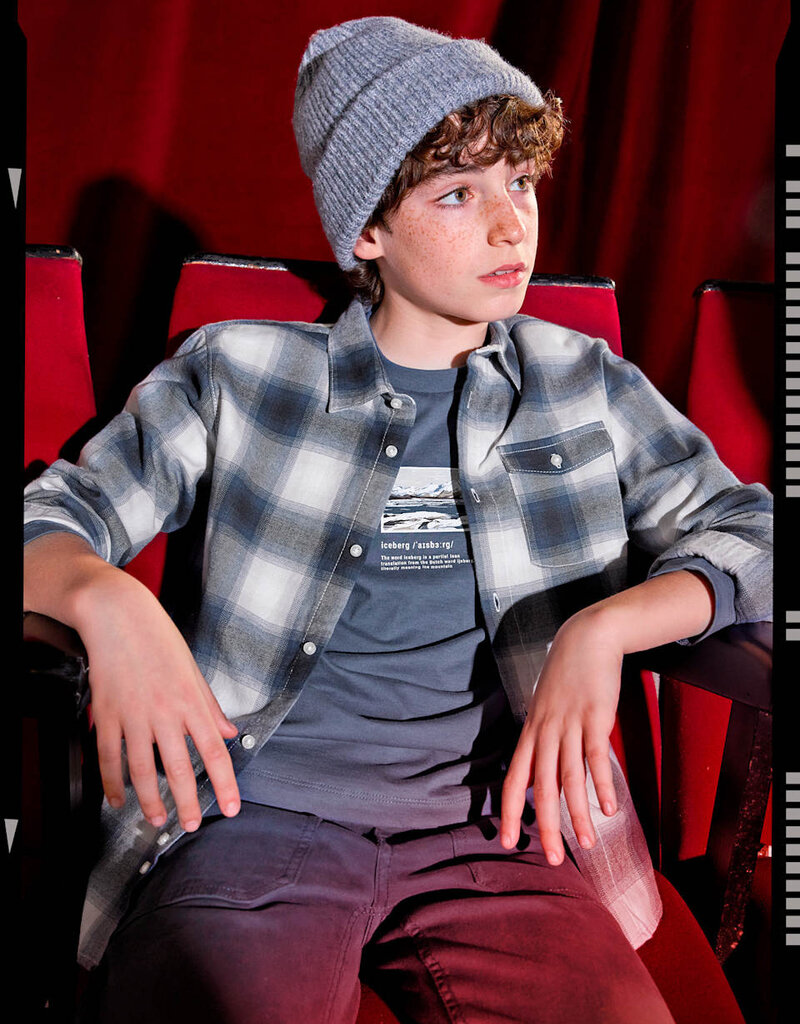 Mayoral L/S Gray Plaid Shirt