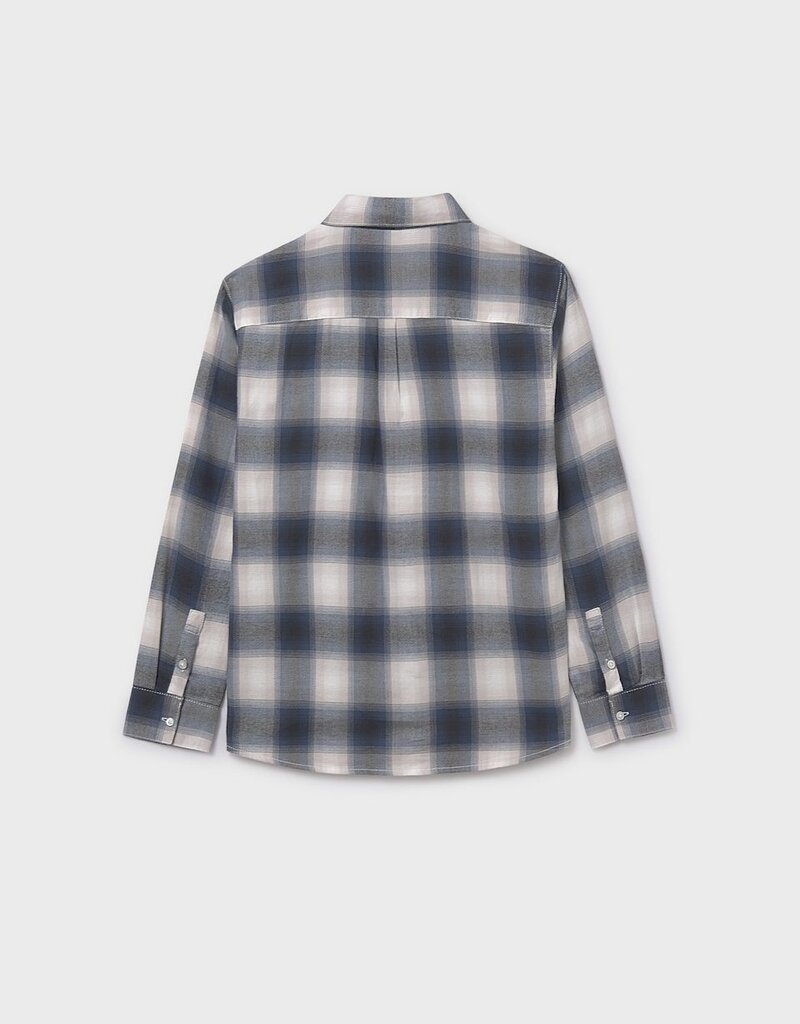 Mayoral L/S Gray Plaid Shirt