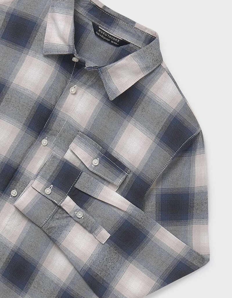 Mayoral L/S Gray Plaid Shirt