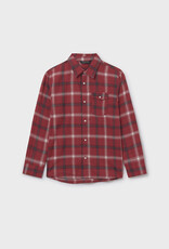 Mayoral L/S Blackberry Plaid Shirt
