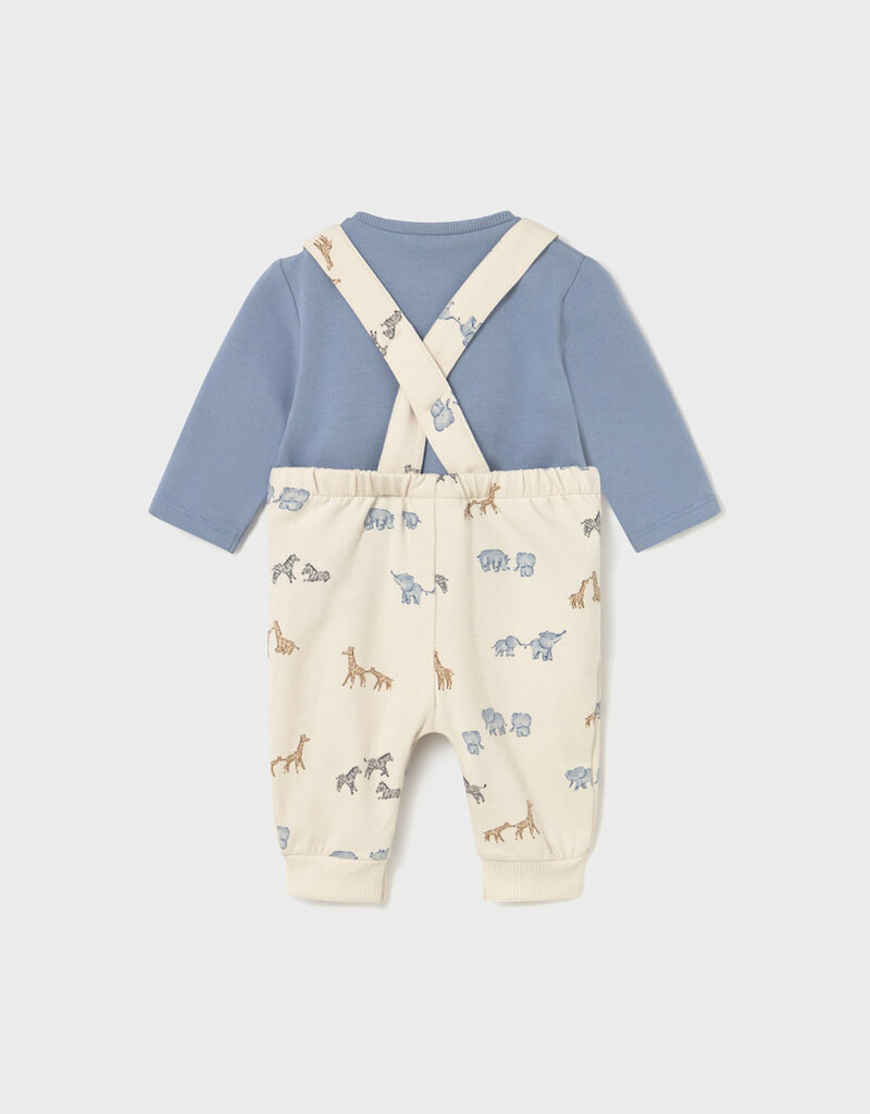 Mayoral Safari Print Knit Overall Set