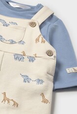 Mayoral Safari Print Knit Overall Set